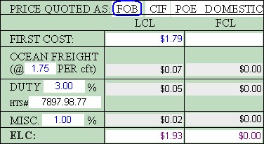 034a Pricing